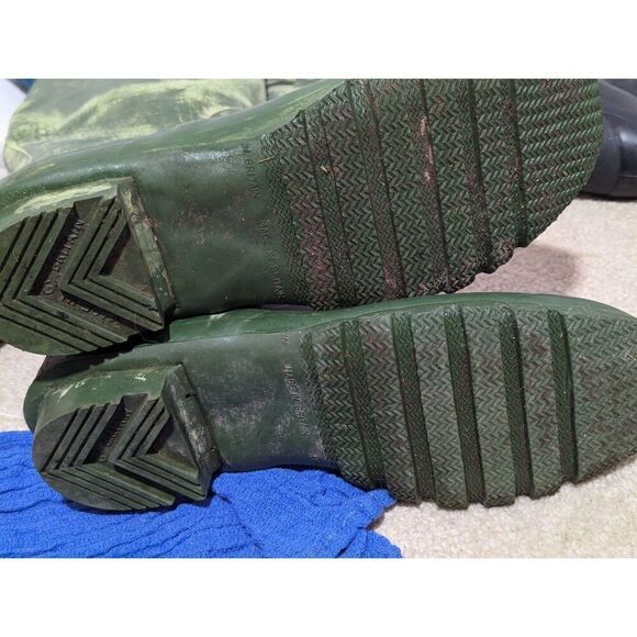 Hunter Uniroyal Vintage Unisex Rare Green Weathered Wellingtons Boots Size T5 - Picture 10 of 10